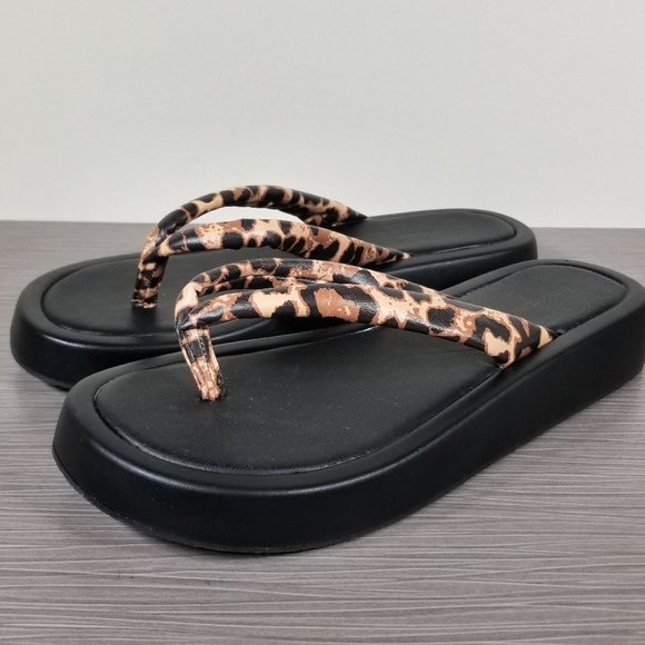 14th & Union Audrina Animal Print Flatform/Platform Sandal, Womens Size 9 M - Picture 3 of 8